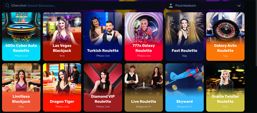 Wino Casino live casino