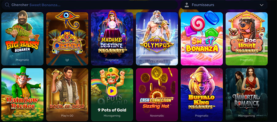 Wino Casino machines a sous